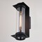 Vaxcel Brighton Light 14in H Black Contemporary In/Outdoor Wall Lantern Fixture with Cylinder Clear Glass T0711 - alternate 6
